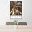 24x36 Aspen Colorado Map Print Portrait Orientation in Ember Style Behind 2 Chairs Table and Potted Plant