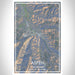 Aspen Colorado Map Print Portrait Orientation in Afternoon Style With Shaded Background
