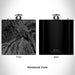 Rendered View of Aspen Colorado Map Engraving on 6oz Stainless Steel Flask in Black