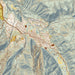 Aspen Colorado Map Print in Woodblock Style Zoomed In Close Up Showing Details