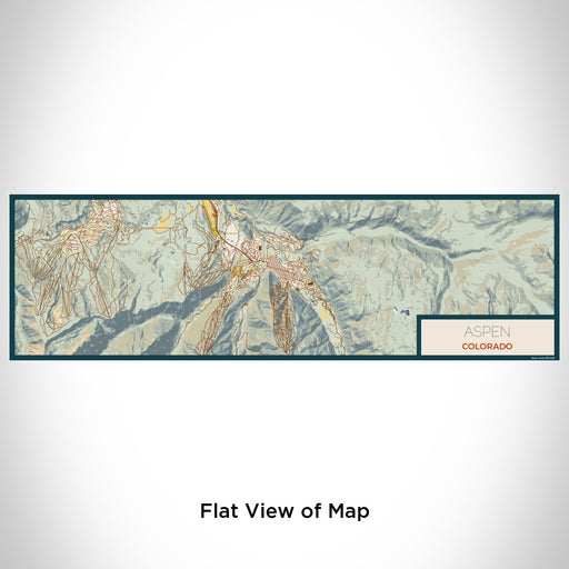 Flat View of Map Custom Aspen Colorado Map Enamel Mug in Woodblock