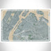 Astoria New York Map Print Landscape Orientation in Afternoon Style With Shaded Background