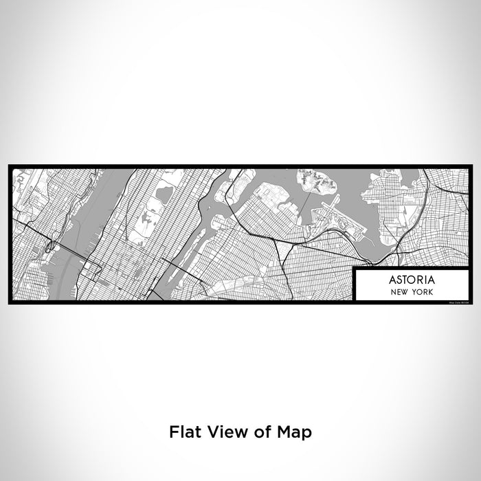 Flat View of Map Custom Astoria New York Map Enamel Mug in Classic