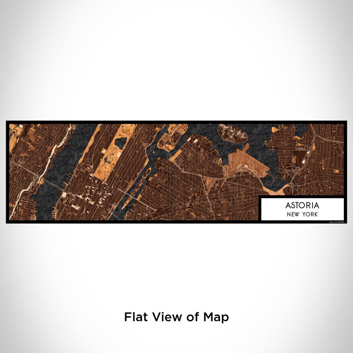 Flat View of Map Custom Astoria New York Map Enamel Mug in Ember