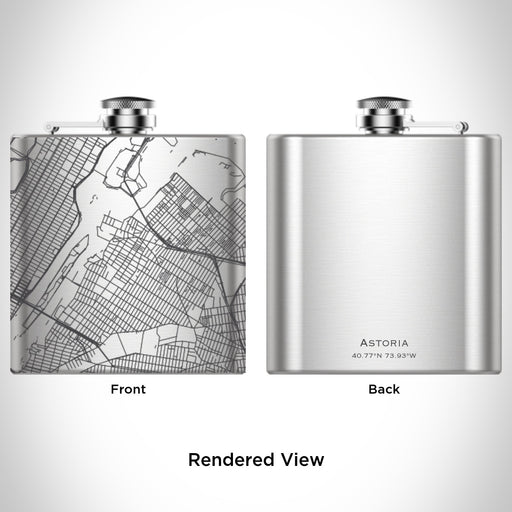 Rendered View of Astoria New York Map Engraving on undefined