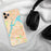 Custom Astoria New York Map Phone Case in Watercolor on Table with Black Headphones