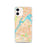 Custom Astoria New York Map iPhone 12 Phone Case in Watercolor