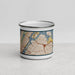Front View Custom Astoria New York Map Enamel Mug in Woodblock