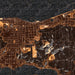 Astoria Oregon Map Print in Ember Style Zoomed In Close Up Showing Details