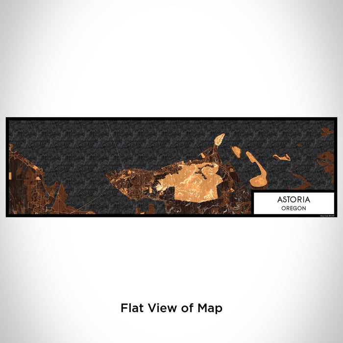 Flat View of Map Custom Astoria Oregon Map Enamel Mug in Ember