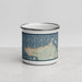 Front View Custom Astoria Oregon Map Enamel Mug in Woodblock