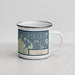 Right View Custom Astoria Oregon Map Enamel Mug in Woodblock