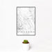 12x18 Atascadero California Map Print Portrait Orientation in Classic Style With Small Cactus Plant in White Planter
