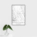16x24 Atascadero California Map Print Portrait Orientation in Classic Style With Tropical Plant Leaves in Water