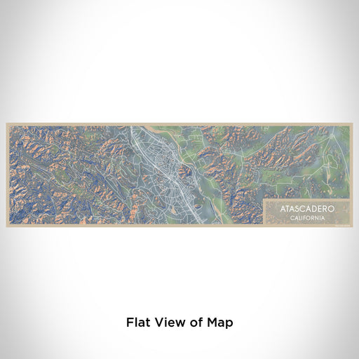 Flat View of Map Custom Atascadero California Map Enamel Mug in Afternoon