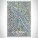 Atascadero California Map Print Portrait Orientation in Afternoon Style With Shaded Background