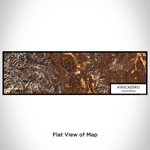 Flat View of Map Custom Atascadero California Map Enamel Mug in Ember