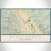 Atascadero California Map Print Landscape Orientation in Woodblock Style With Shaded Background