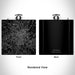 Rendered View of Athens Georgia Map Engraving on 6oz Stainless Steel Flask in Black