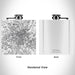 Rendered View of Athens Georgia Map Engraving on 6oz Stainless Steel Flask in White