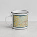 Left View Custom Athens Georgia Map Enamel Mug in Woodblock