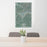 24x36 Athens Ohio Map Print Portrait Orientation in Afternoon Style Behind 2 Chairs Table and Potted Plant
