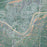 Athens Ohio Map Print in Afternoon Style Zoomed In Close Up Showing Details