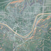 Athens Ohio Map Print in Afternoon Style Zoomed In Close Up Showing Details