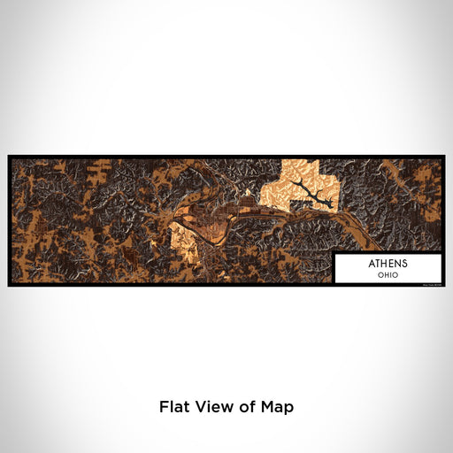 Flat View of Map Custom Athens Ohio Map Enamel Mug in Ember