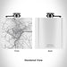 Rendered View of Athens Ohio Map Engraving on 6oz Stainless Steel Flask in White