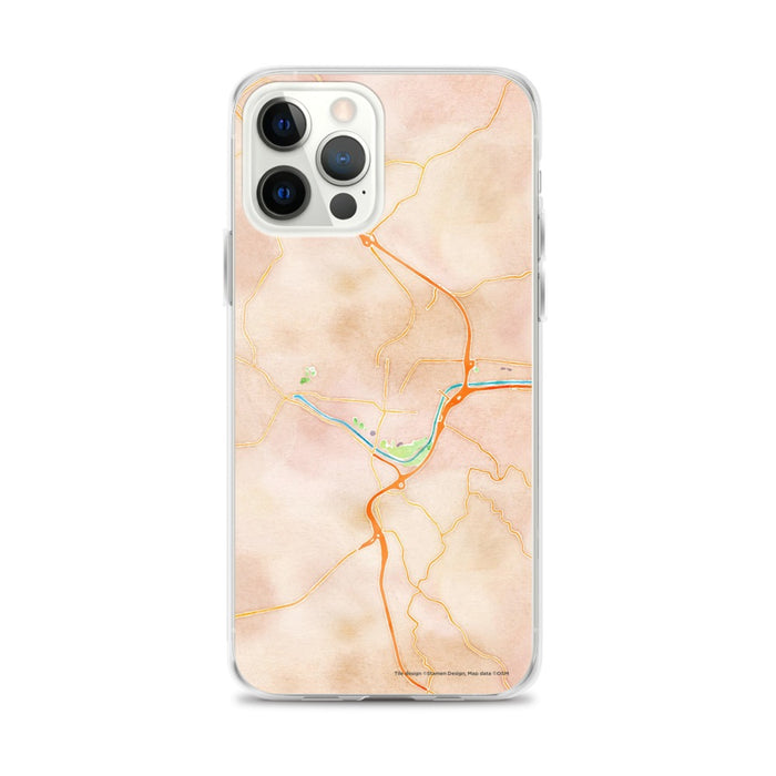 Custom Athens Ohio Map iPhone 12 Pro Max Phone Case in Watercolor