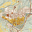 Athens Ohio Map Print in Woodblock Style Zoomed In Close Up Showing Details