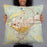 Person holding 22x22 Custom Athens Ohio Map Throw Pillow in Woodblock