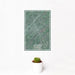 12x18 Athens Tennessee Map Print Portrait Orientation in Afternoon Style With Small Cactus Plant in White Planter