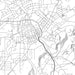 Athens Tennessee Map Print in Classic Style Zoomed In Close Up Showing Details