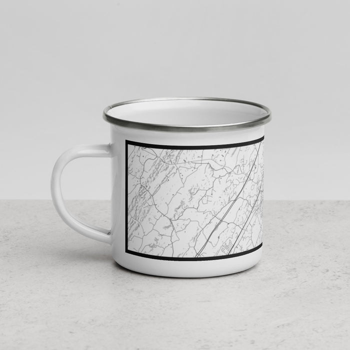 Left View Custom Athens Tennessee Map Enamel Mug in Classic