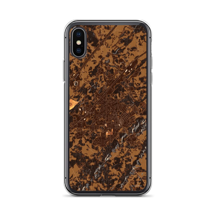Custom Athens Tennessee Map Phone Case in Ember