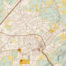 Athens Tennessee Map Print in Woodblock Style Zoomed In Close Up Showing Details