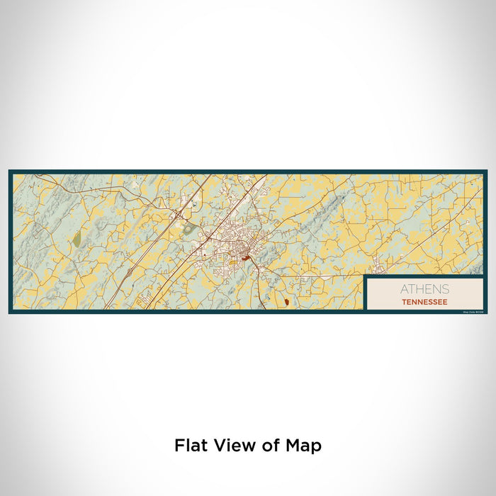 Flat View of Map Custom Athens Tennessee Map Enamel Mug in Woodblock