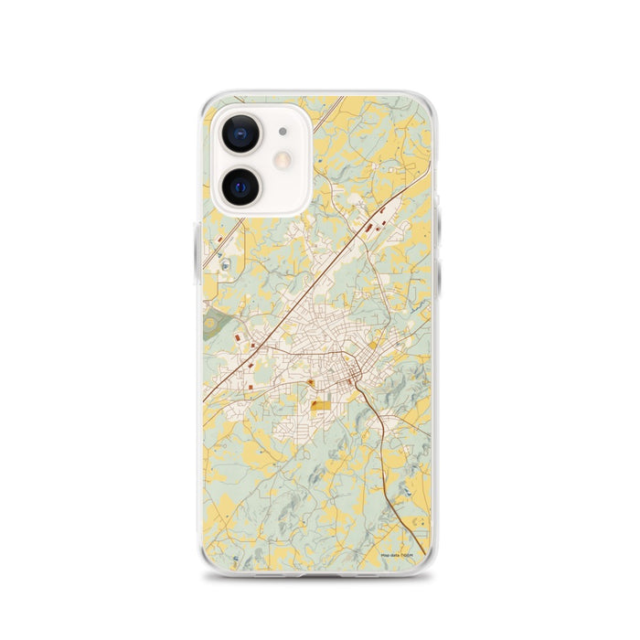 Custom Athens Tennessee Map iPhone 12 Phone Case in Woodblock