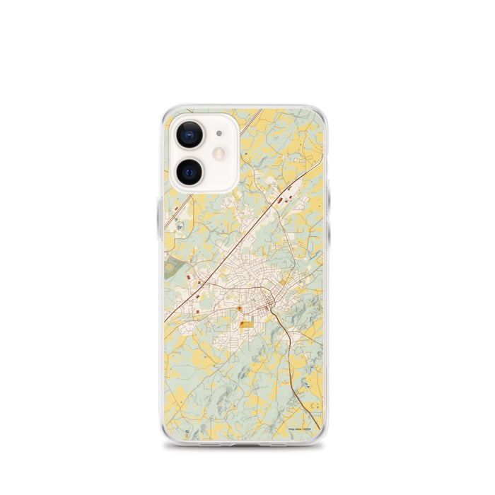 Custom Athens Tennessee Map iPhone 12 mini Phone Case in Woodblock
