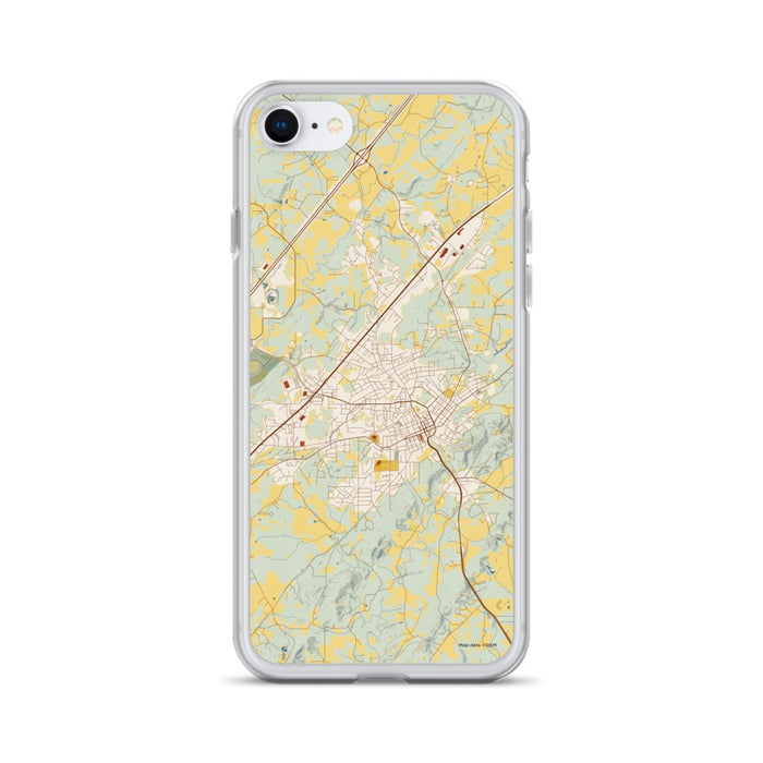 Custom Athens Tennessee Map iPhone SE Phone Case in Woodblock