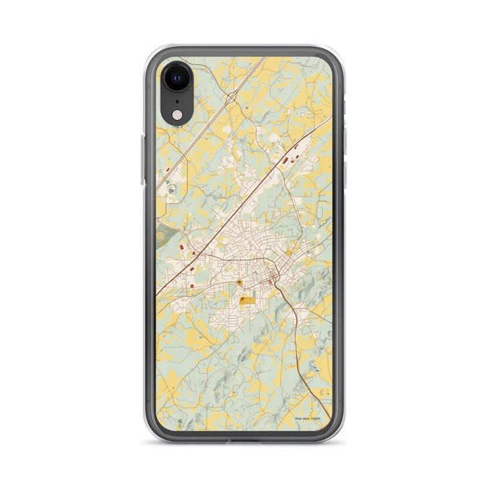 Custom Athens Tennessee Map Phone Case in Woodblock