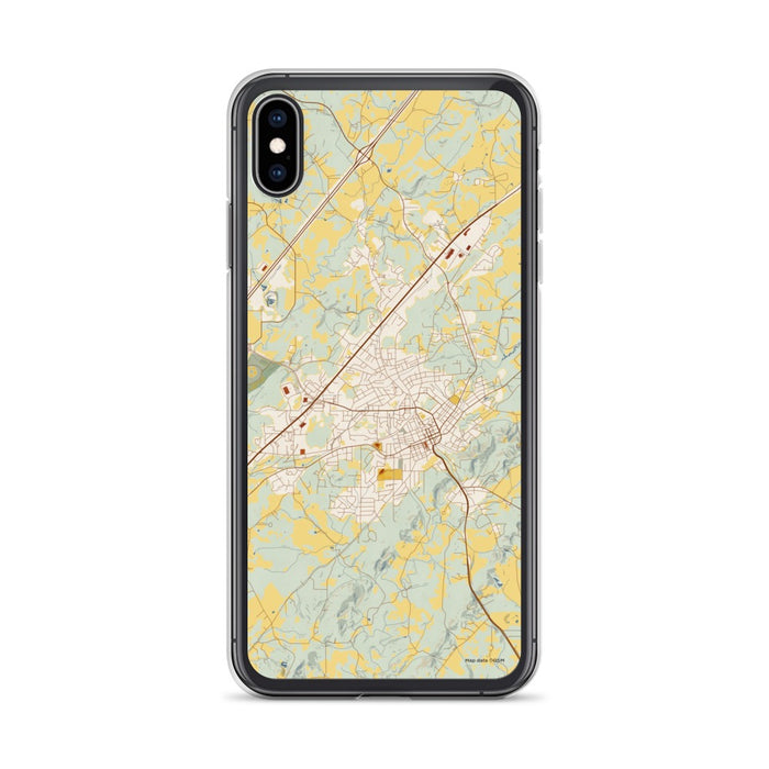 Custom Athens Tennessee Map Phone Case in Woodblock