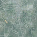 Athens Texas Map Print in Afternoon Style Zoomed In Close Up Showing Details