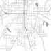 Athens Texas Map Print in Classic Style Zoomed In Close Up Showing Details