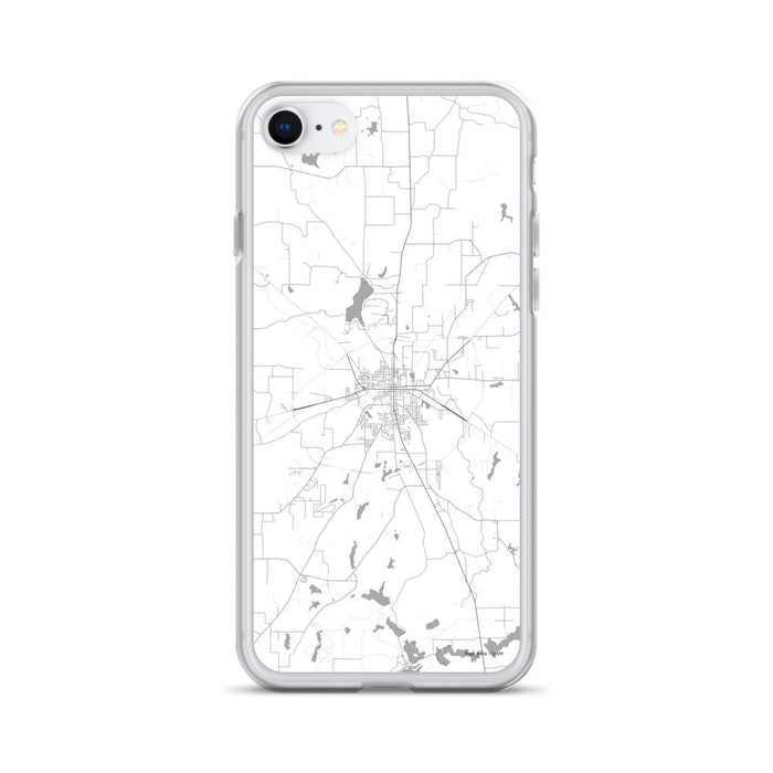 Custom Athens Texas Map iPhone SE Phone Case in Classic