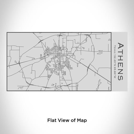 Rendered View of Athens Texas Map Engraving on 17oz Stainless Steel Insulated Cola Bottle