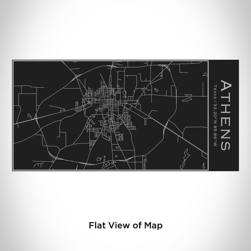 Rendered View of Athens Texas Map Engraving on 17oz Stainless Steel Insulated Cola Bottle in Black