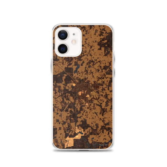 Custom Athens Texas Map iPhone 12 Phone Case in Ember